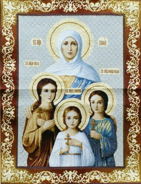 Картина "Икона Вера,Надежда,Любовь и мать их Софья"